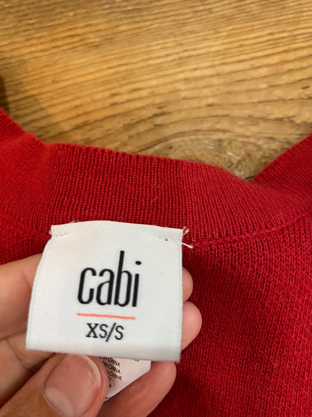 CAbi Fringe Poncho, Red, XS/Small - Picture 3 of 6